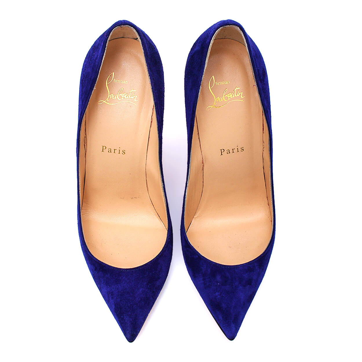 Christian Louboutin-Saks Blue Suede So Kate Stiletto Pumps 39 